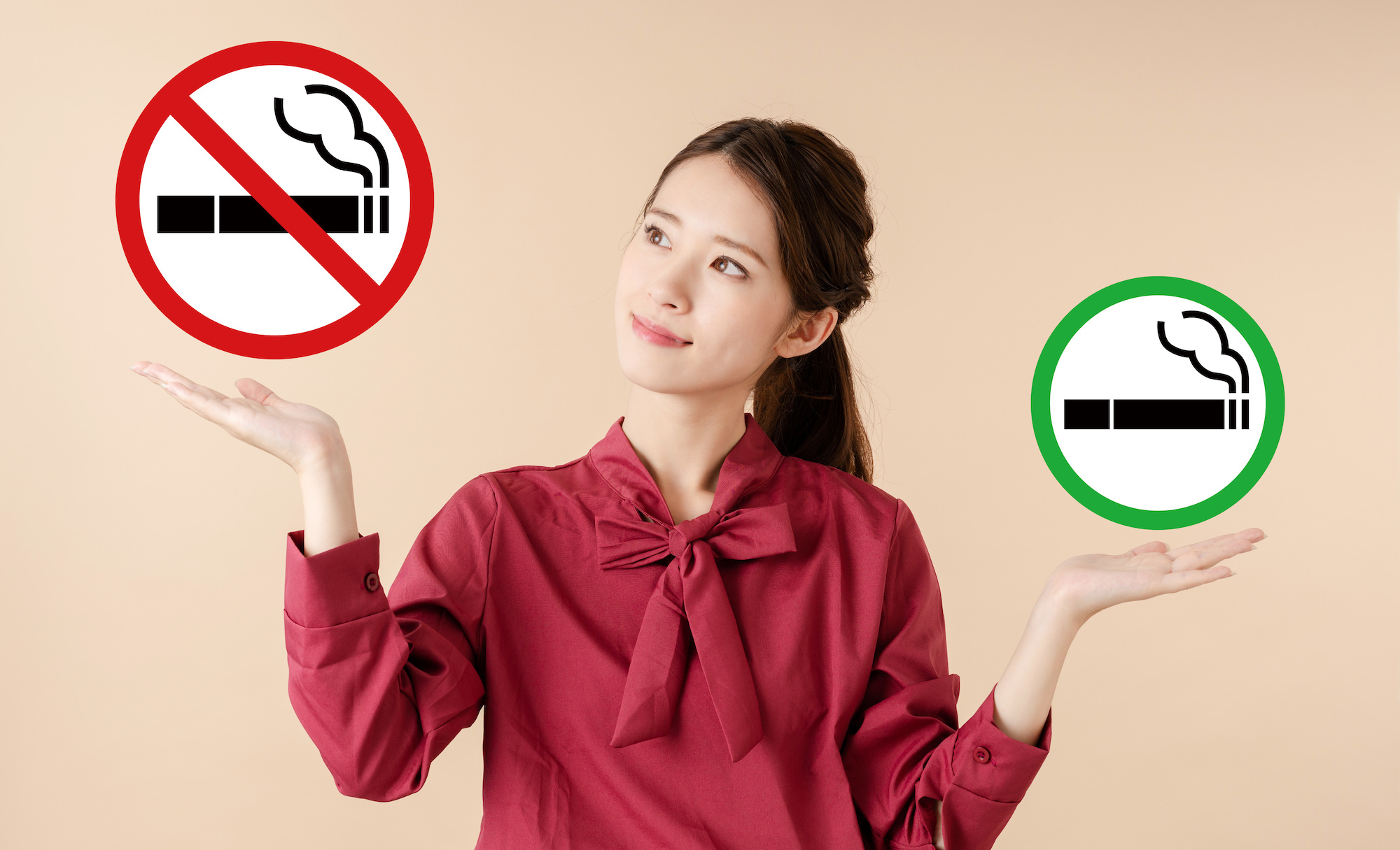 禁煙と喫煙の比較