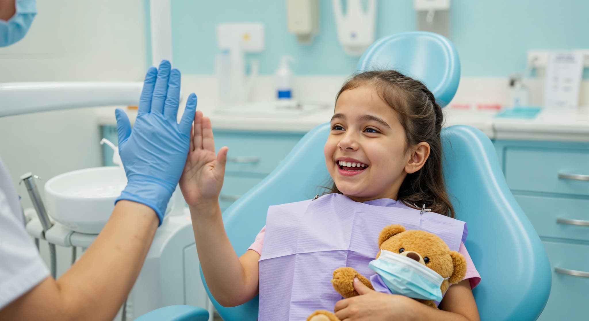 後戻りを防いで綺麗な歯並びになった女の子